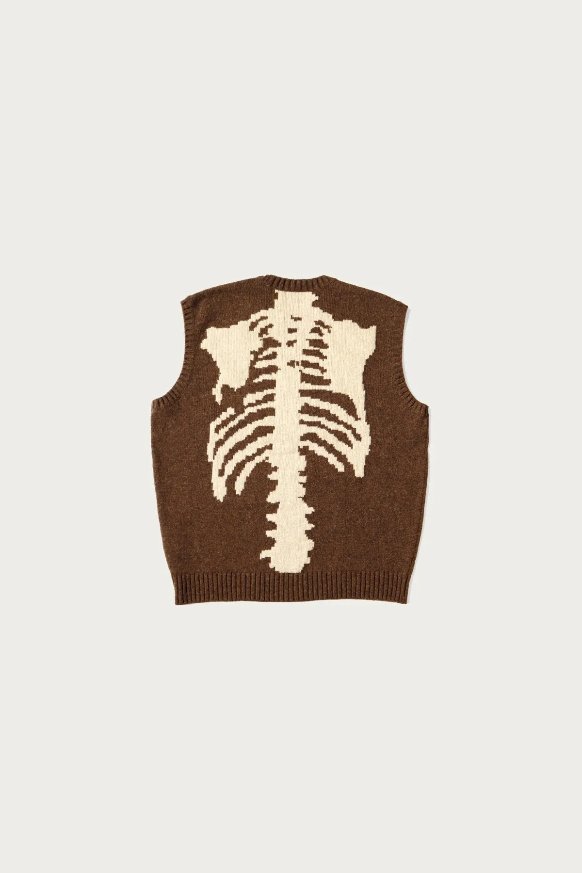 5G Wool BONE Vest - Brown