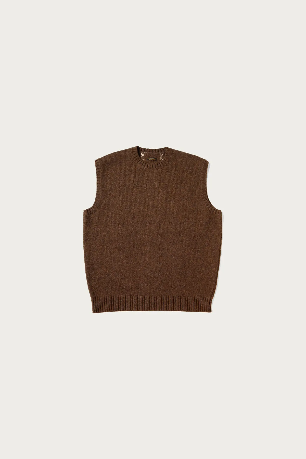 5G Wool BONE Vest - Brown