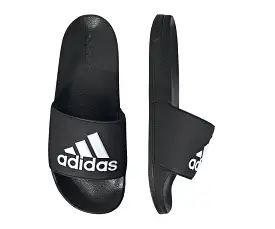 ADIDAS MEN'S ADILETTE BLACK/WHITE SHOWER SLIDES