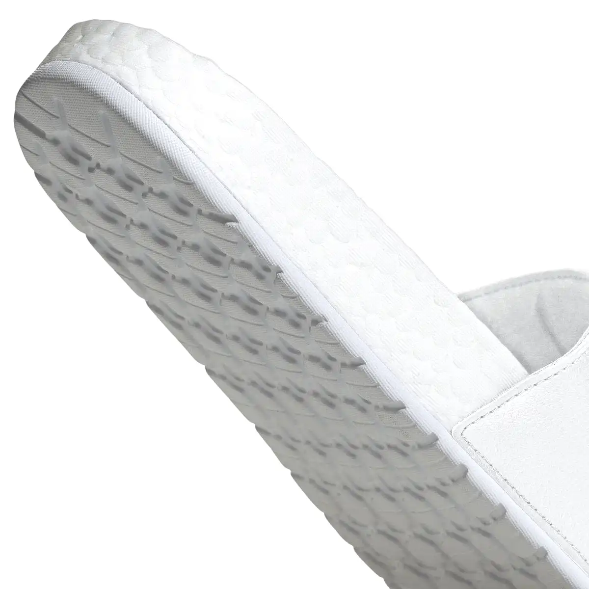 ADIDAS MEN'S ADILETTE BOOST WHITE SLIDES