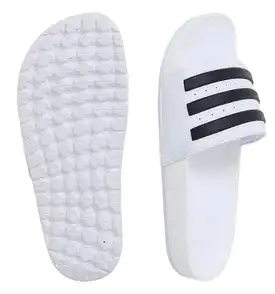 ADIDAS MEN'S ADILETTE BOOST WHITE SLIDES