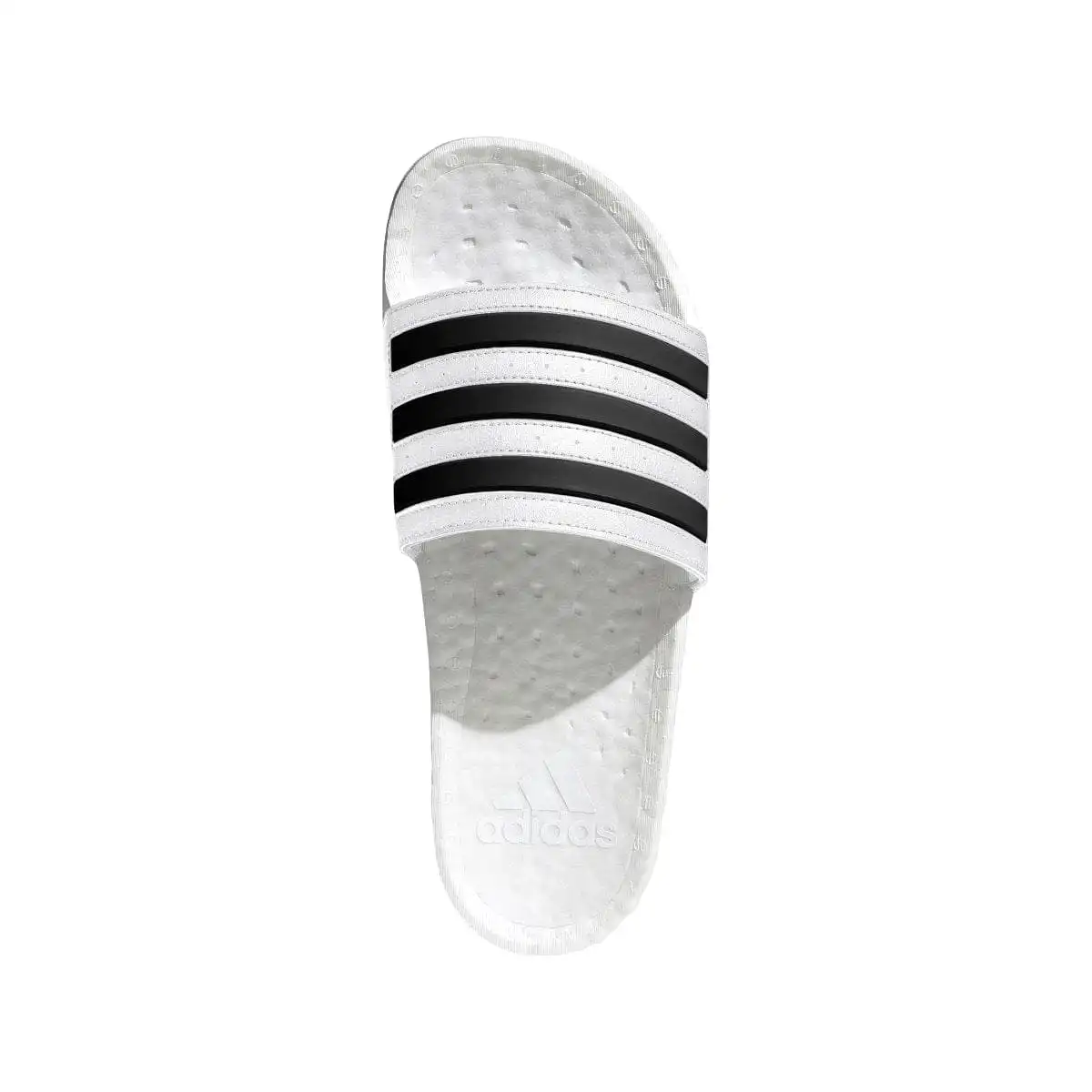 ADIDAS MEN'S ADILETTE BOOST WHITE SLIDES