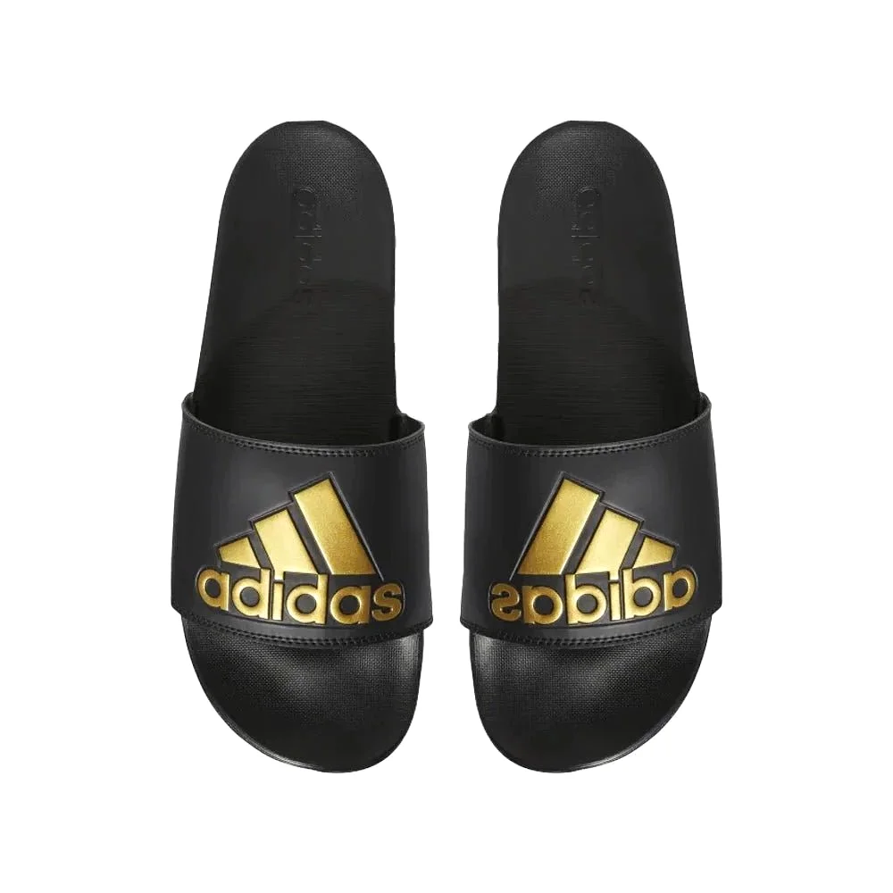 ADIDAS MEN'S ADILETTE COMFORT BLACK/GOLD SLIDES