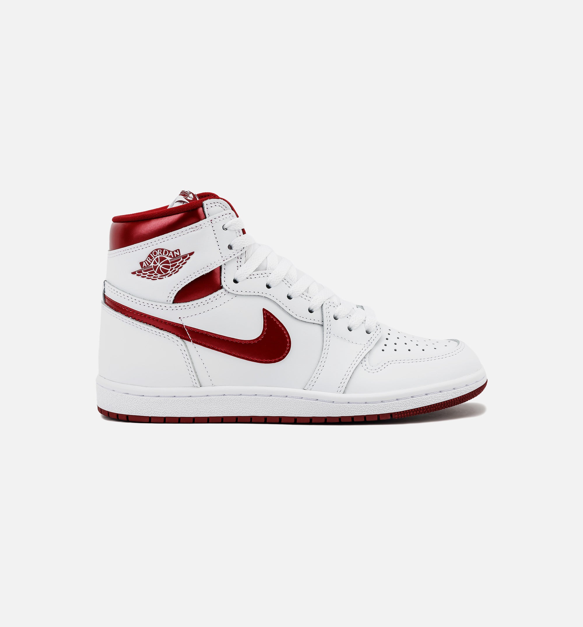 Air Jordan 1 High OG 85 Metallic Burgundy Mens Lifestyle Shoe - White/Team Red