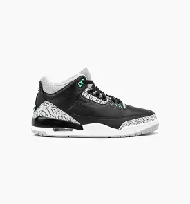 Air Jordan 3 Retro Green Glow Mens Lifestyle Shoe - Black/Green Glow/Wolf Grey/White