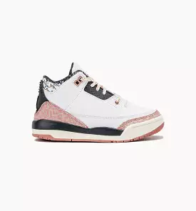 Air Jordan 3 Retro Ivory Preschool Lifestyle Shoe - White/Anthracite/Red/Sail