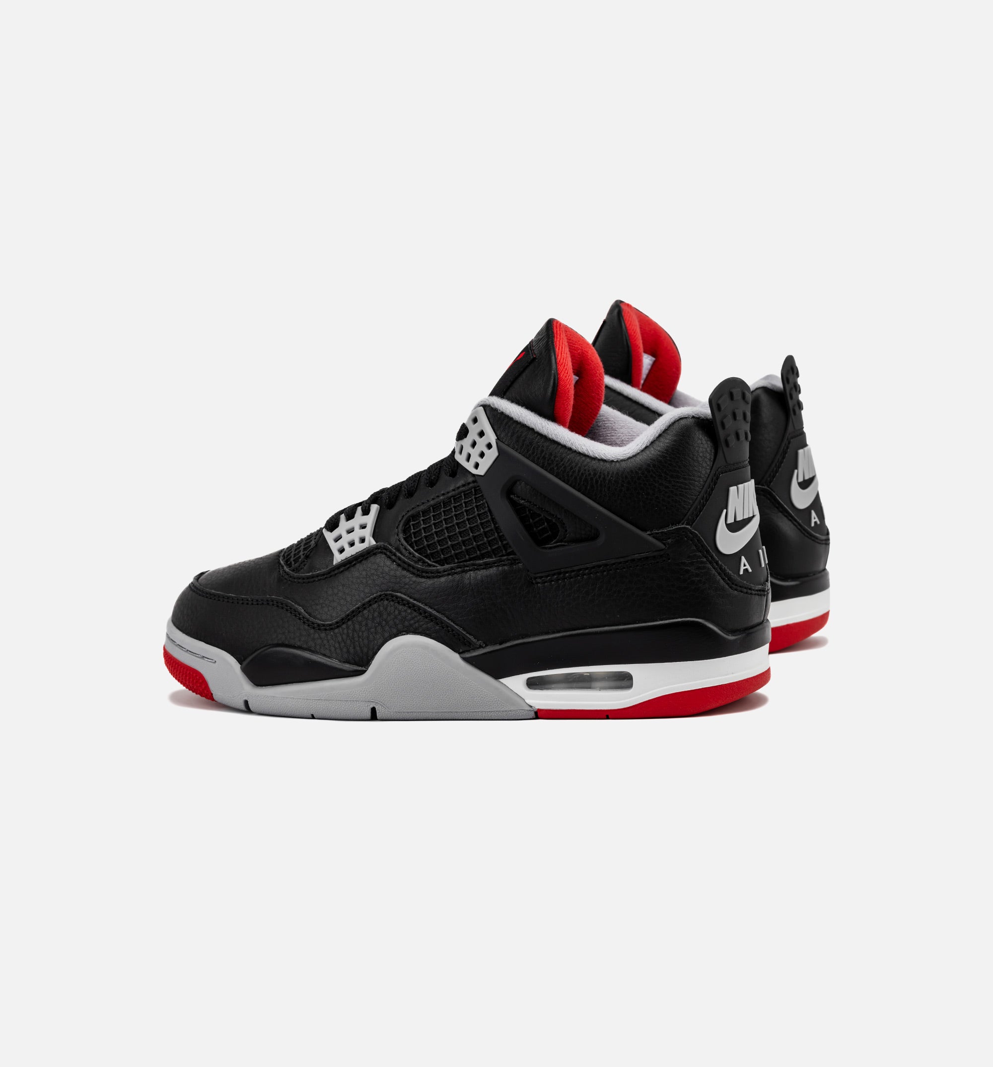 Air Jordan 4 Retro Bred Reimagined Mens Lifestyle Shoe - Black/Fire Red/Cement Grey/Summit White Limit One Per Customer