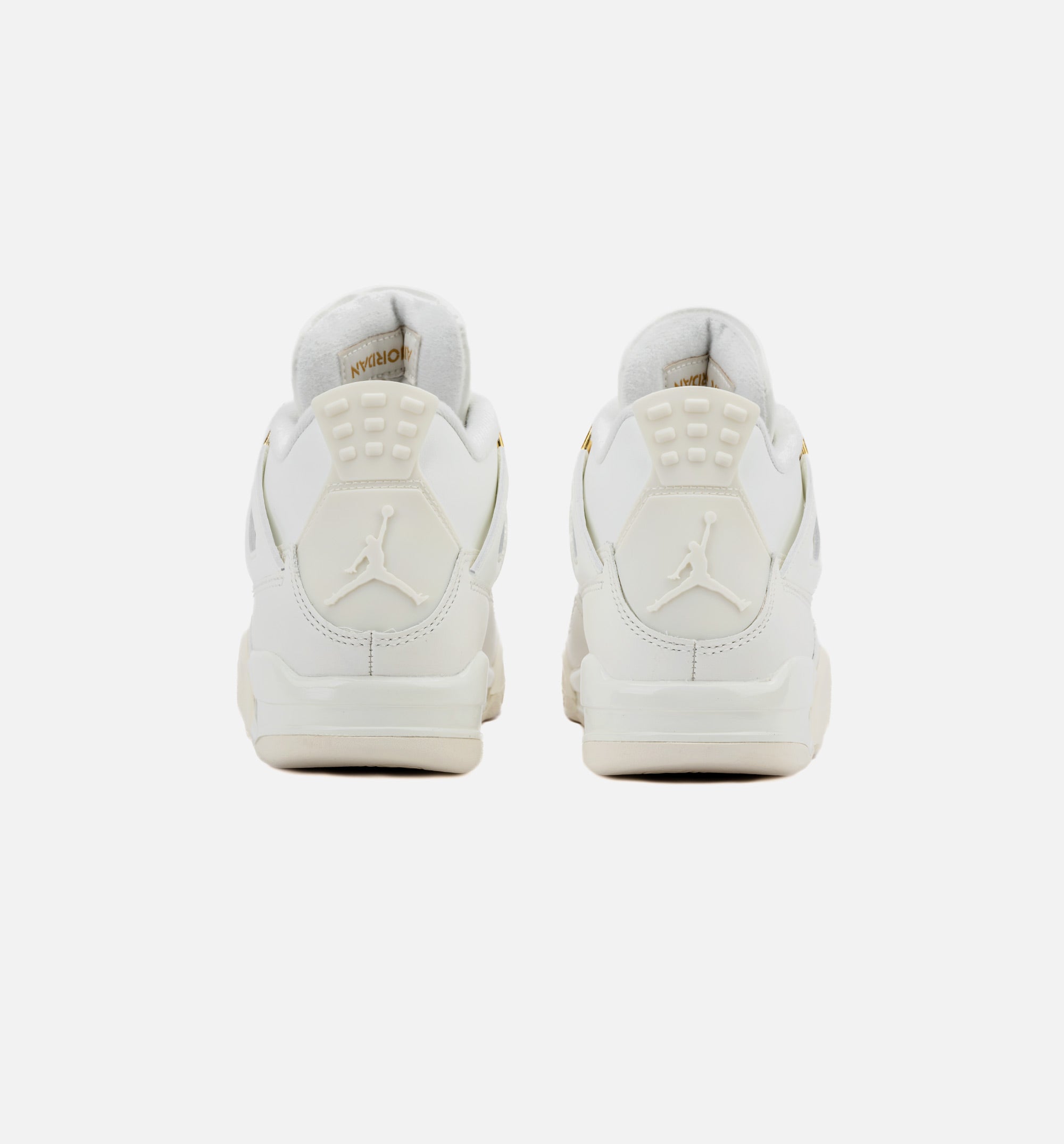 Air Jordan 4 Retro White and Gold Womens Lifestyle Shoe - Sail/Metallic Gold/Black Limit One Per Customer