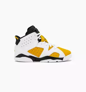 Air Jordan 6 Retro Yellow Ochre Preschool Lifestyle Shoe - Yellow Ochre/White Free Shipping