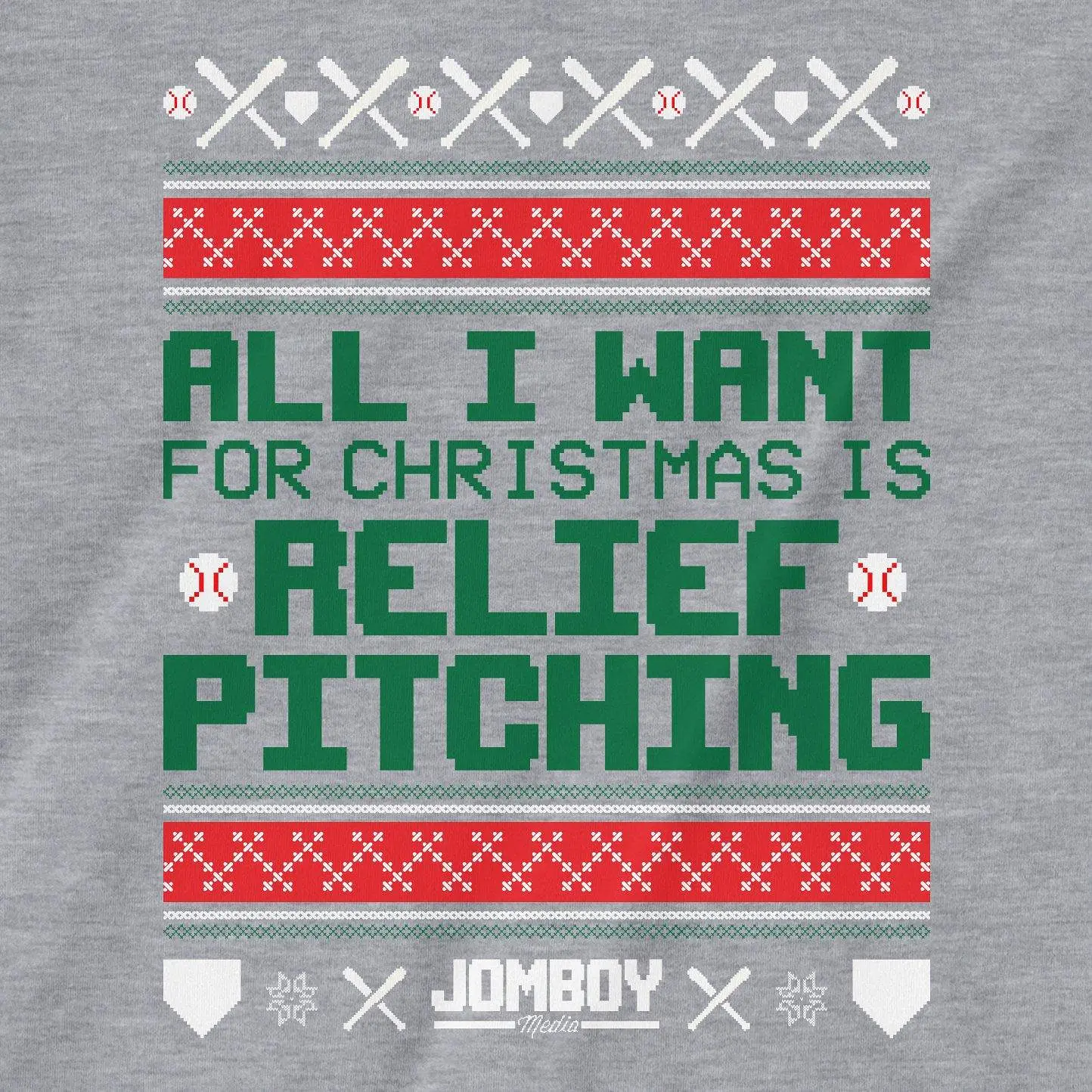 All I Want For Christmas Is Relief Pitching | T-Shirt