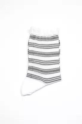 AM-781 Border Socks Black/White