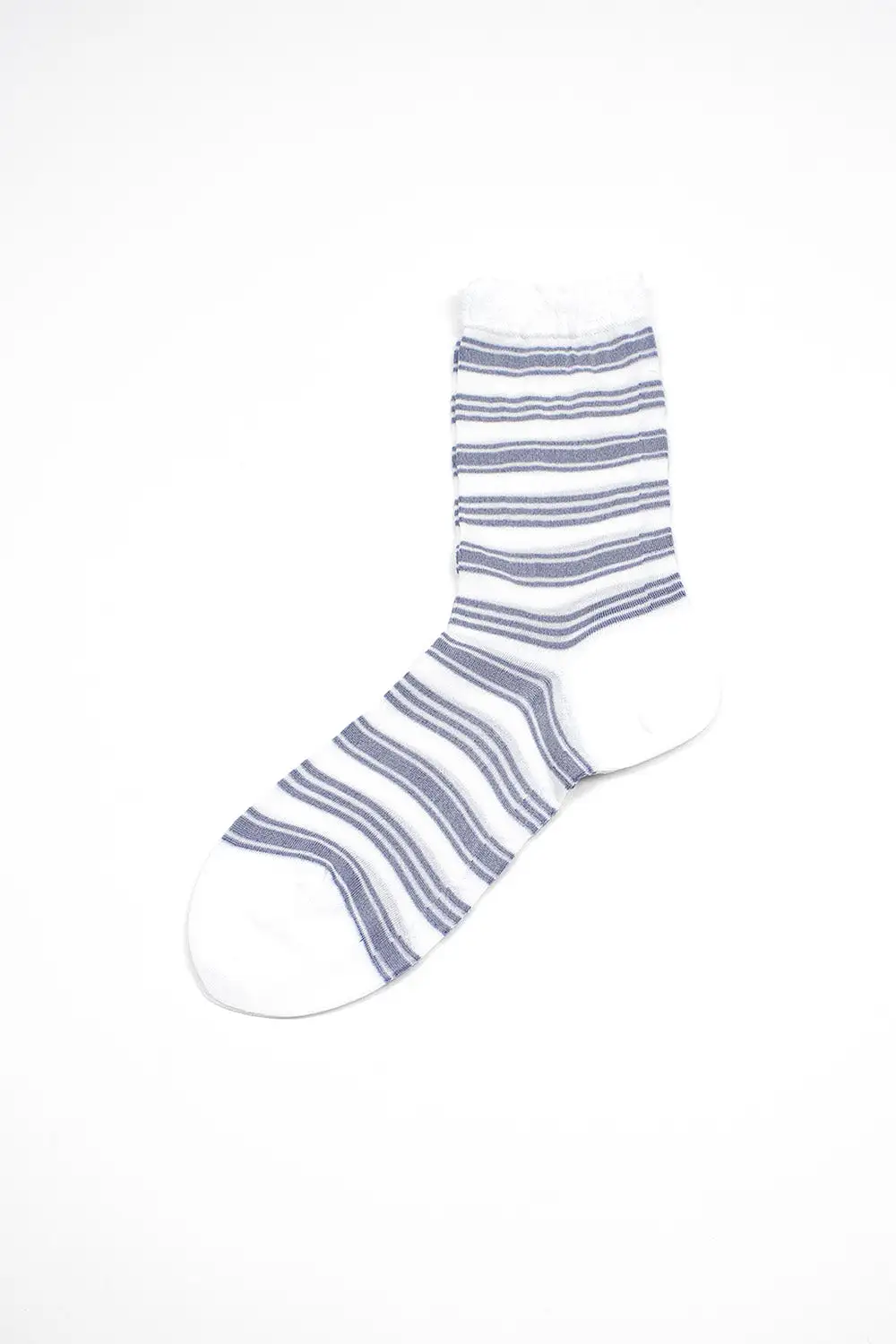 AM-781 Border Socks Blue/White