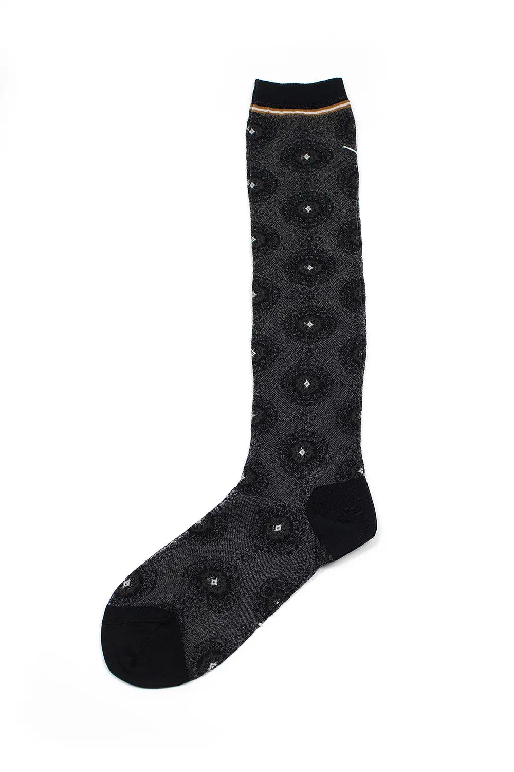 AM-786HS Lace Mesh Socks Black