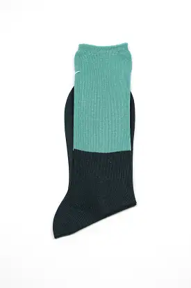 ANP-92L Two Tone Socks Green/Turquoise