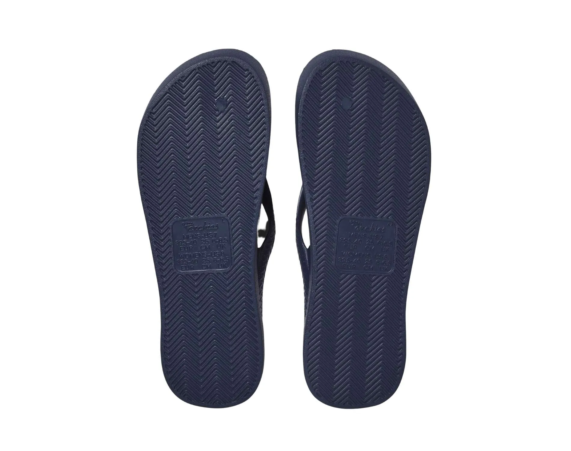 Archies Arch Support Thongs Navy