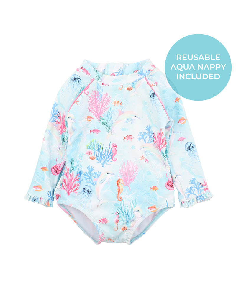 Bebe Swim Malia LS Sunsuit