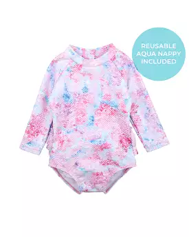 Bebe Swim Malia Sequin LS Sunsuit