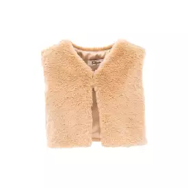 Beige Faux Fur Vest