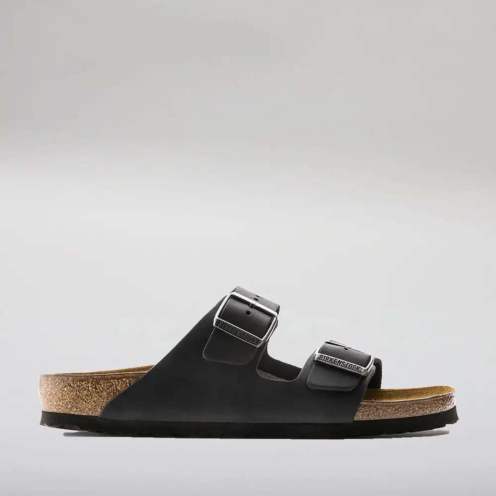 BIRKENSTOCK ARIZONA 552113 BLACK WAXY OILED LEATHER NARROW