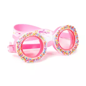 Bling20 Do Nuts 4 U Swim Goggles - Creme Pink