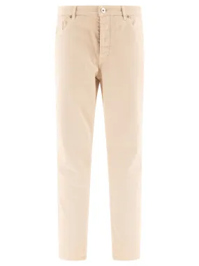 BRUNELLO CUCINELLI Garment-Dyed Men's Regular Fit Trousers