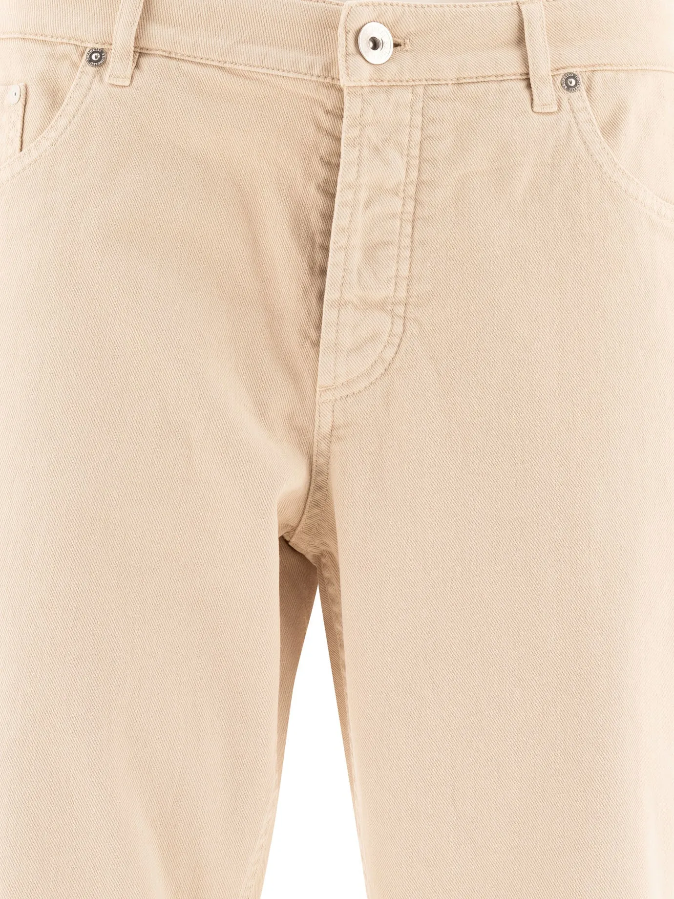 BRUNELLO CUCINELLI Garment-Dyed Men's Regular Fit Trousers