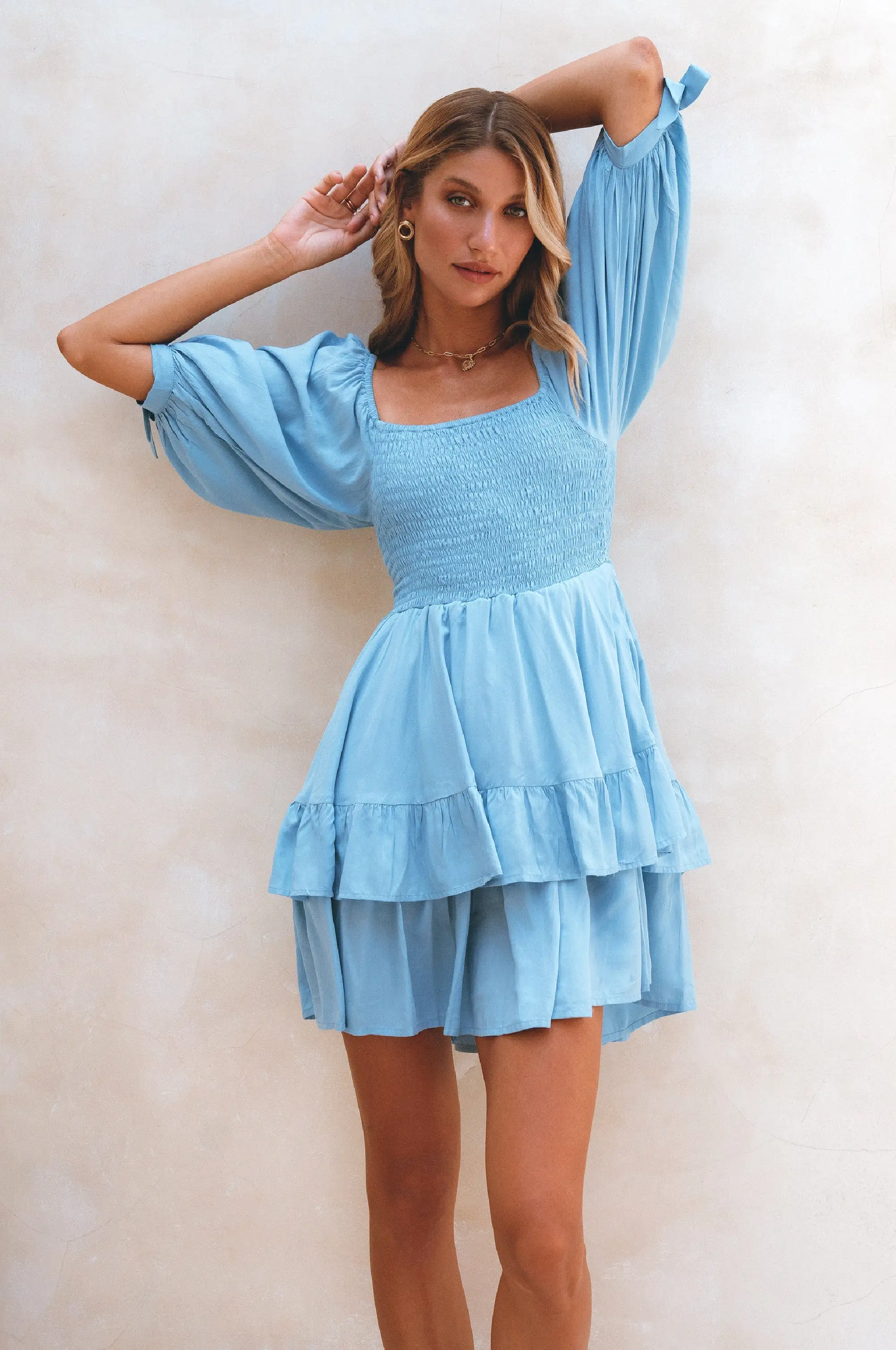 Cha-Cha Ruffle Mini Dress