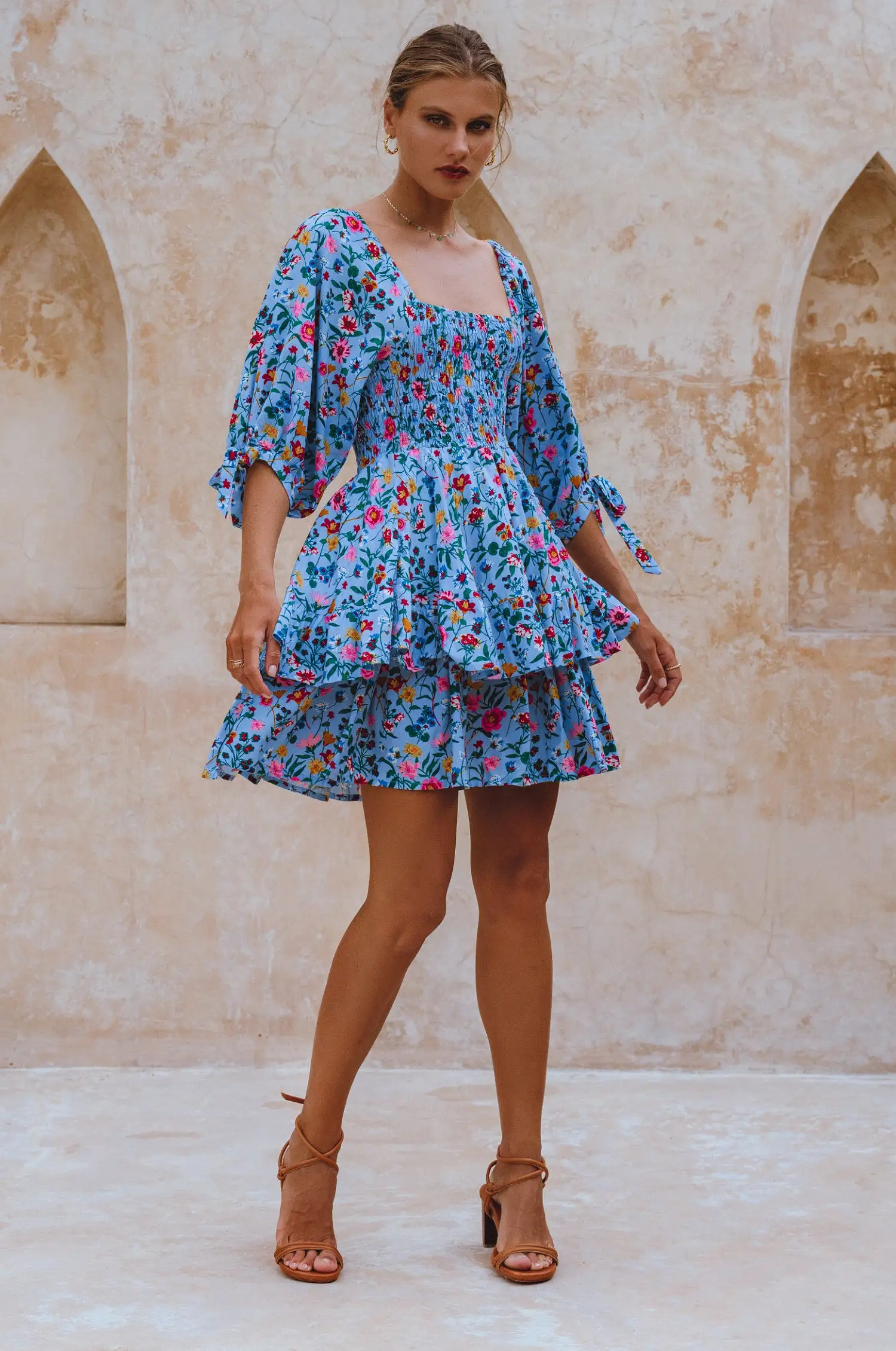 Cha-Cha Ruffle Mini Dress