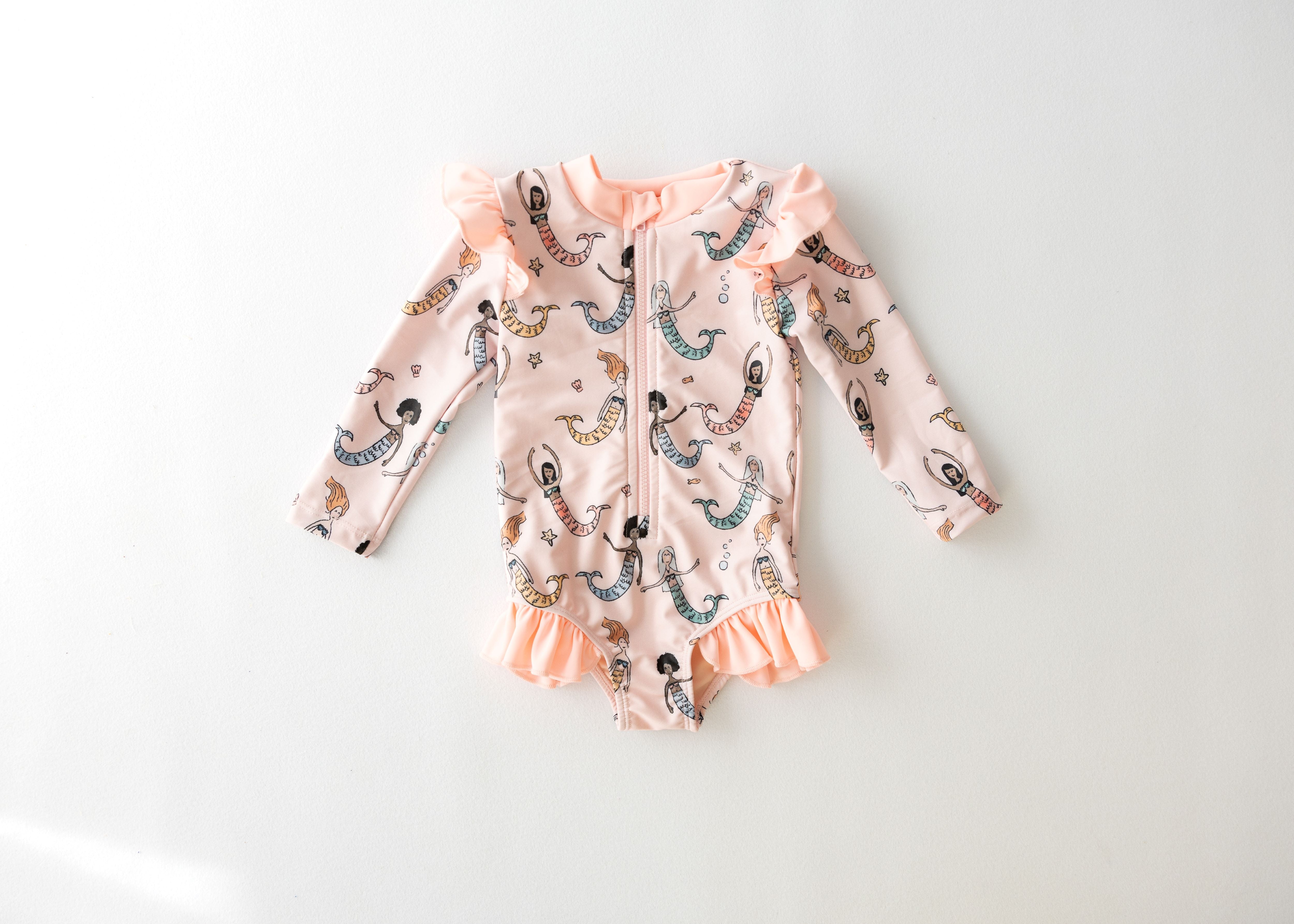 Child of Mine L/S Swim Zippy - Mer Friends