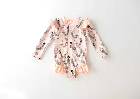 Child of Mine L/S Swim Zippy - Mer Friends