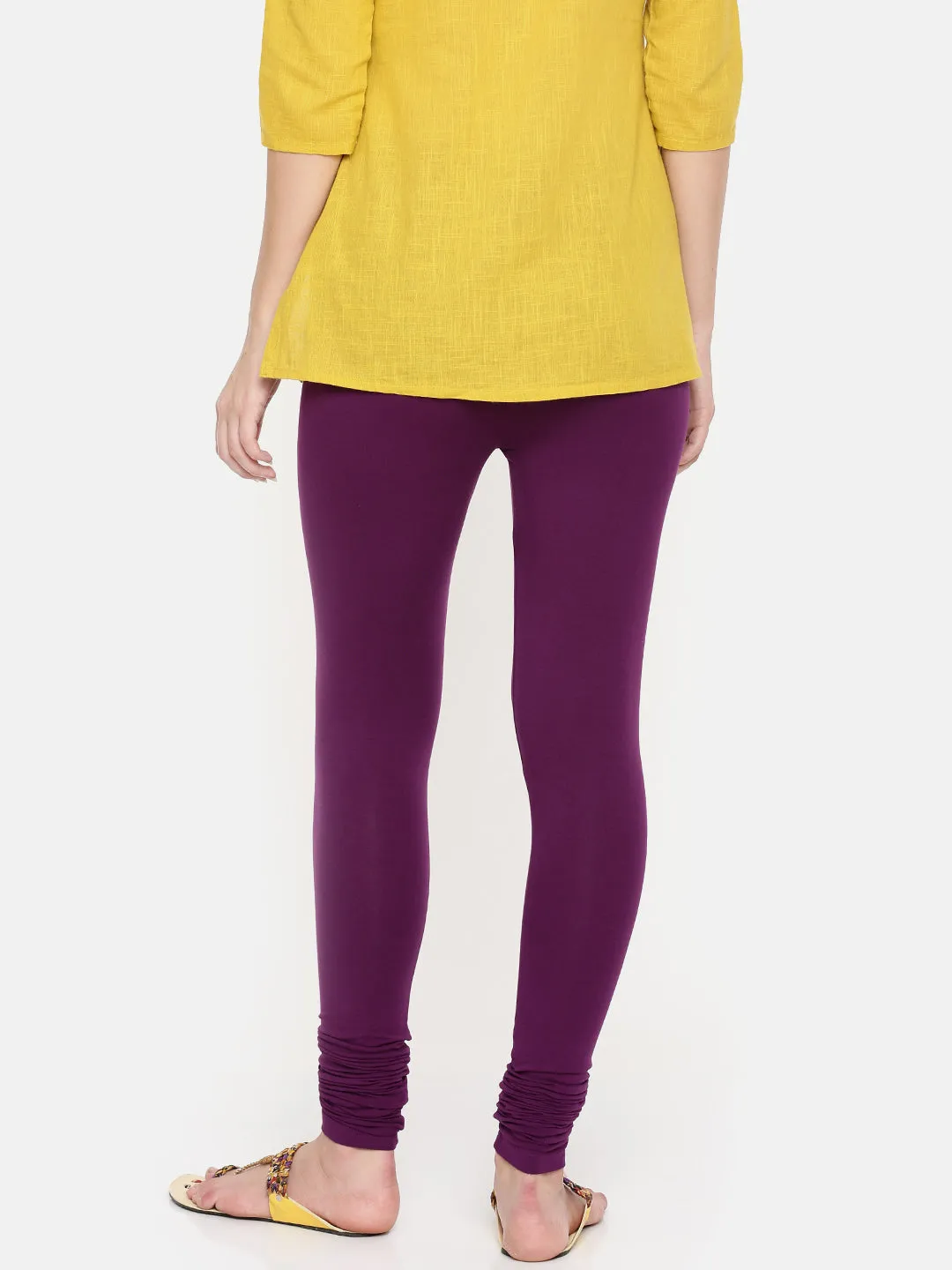 Churidar Leggings-Dark Purple