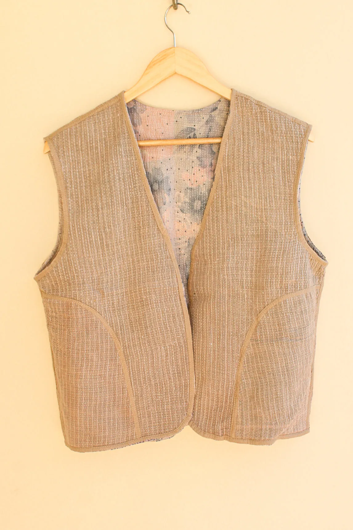 Cotton Kantha Crop Vest 003