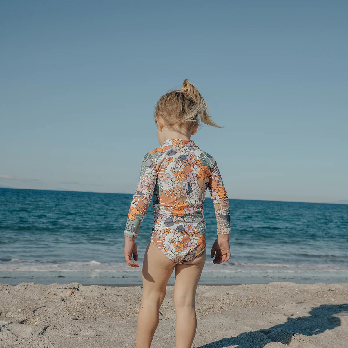 Cry Wolf Long Sleeve Swimsuit Tropical Floral