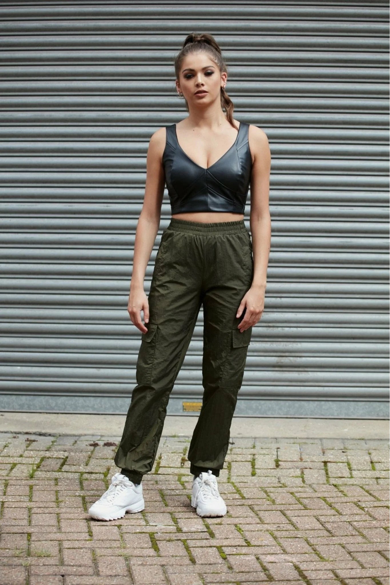 Double Second Khaki Cargo Trousers