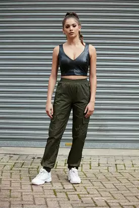 Double Second Khaki Cargo Trousers