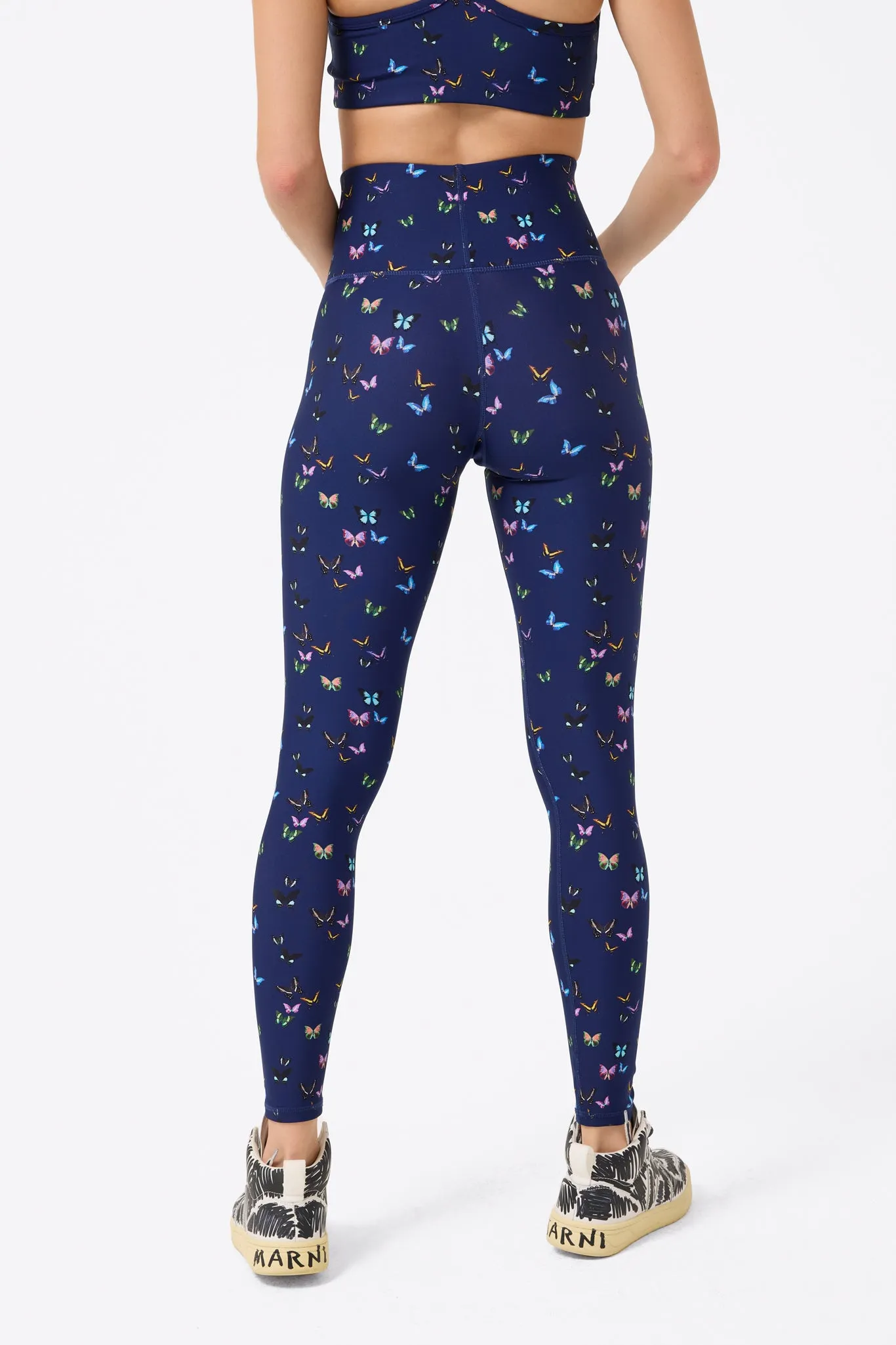 DuoKnit Leggings in Midnight Butterflies