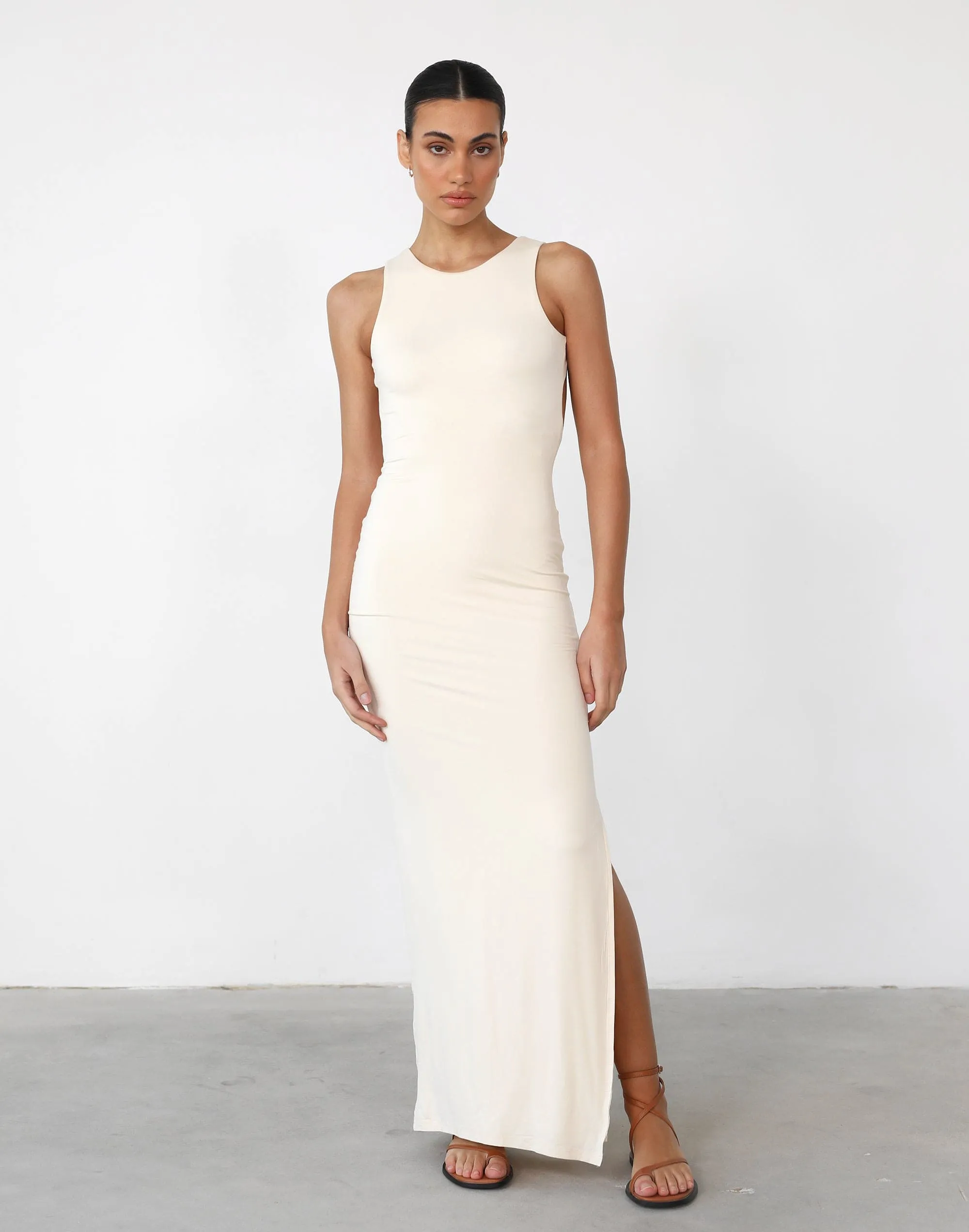 Forget It Maxi Dress (Cream)