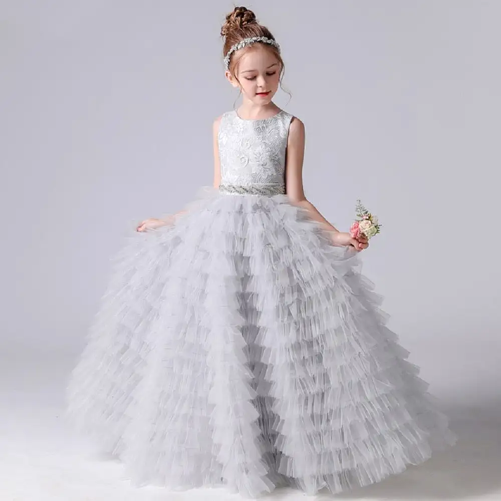 Formal Tiered Flower Girl Dress