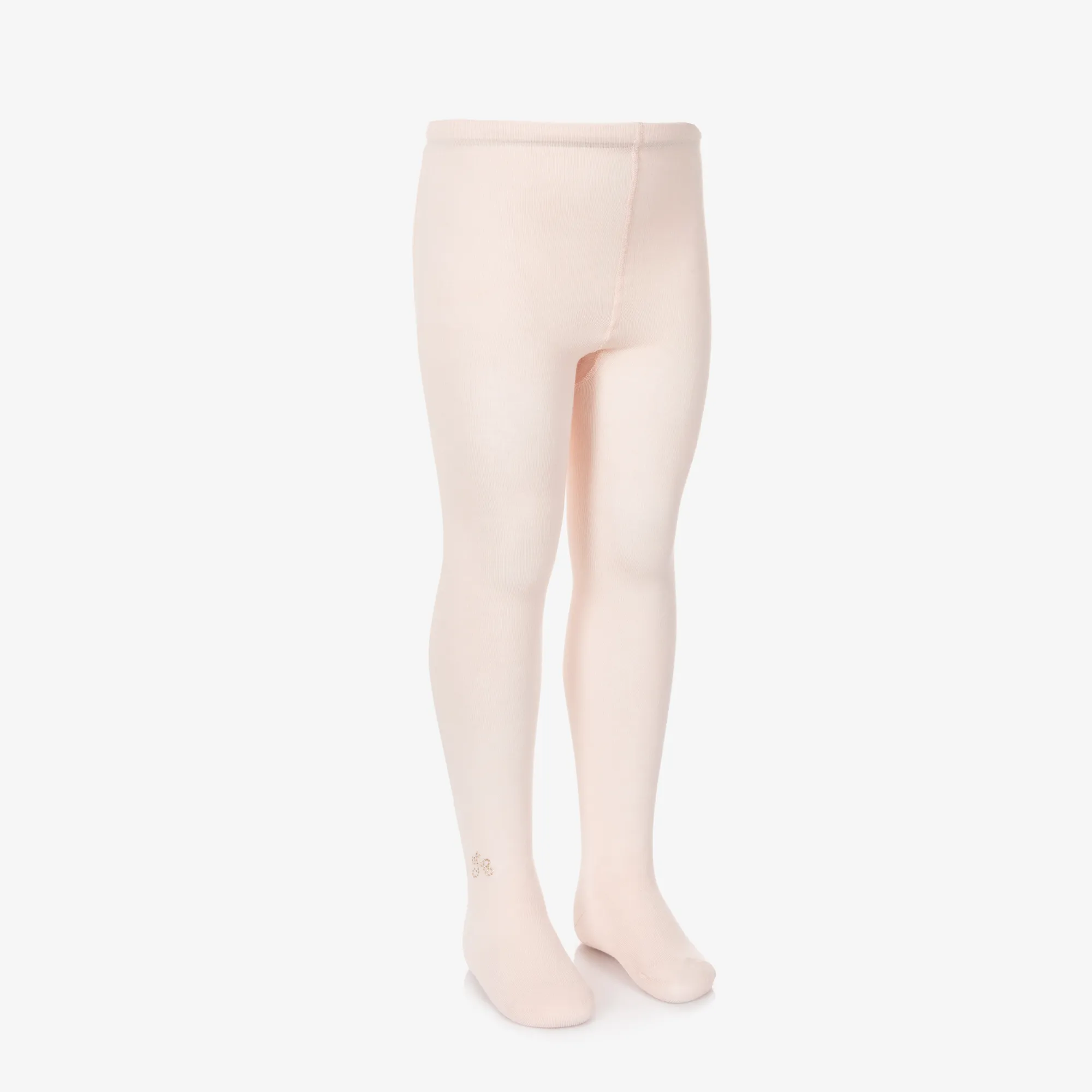 Girls Light Pink Cotton Tights