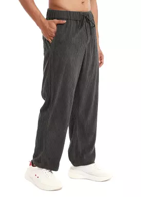 grey corduroy baggy trousers for men