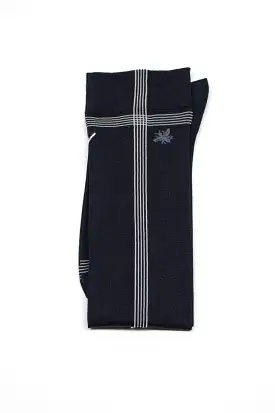 KT-142LHS Side Line Silk Socks Navy