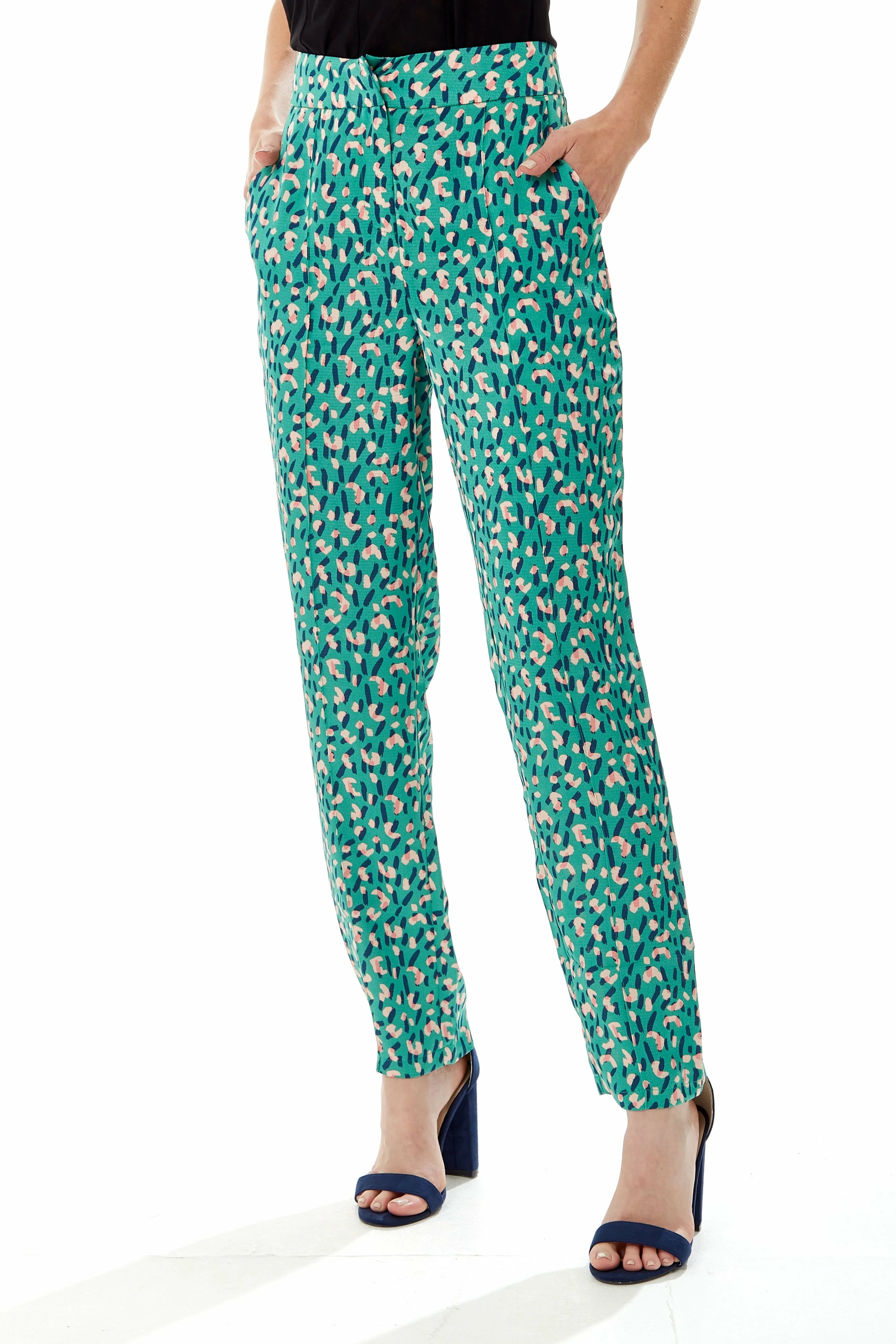 Liquorish Stroke Print Trousers