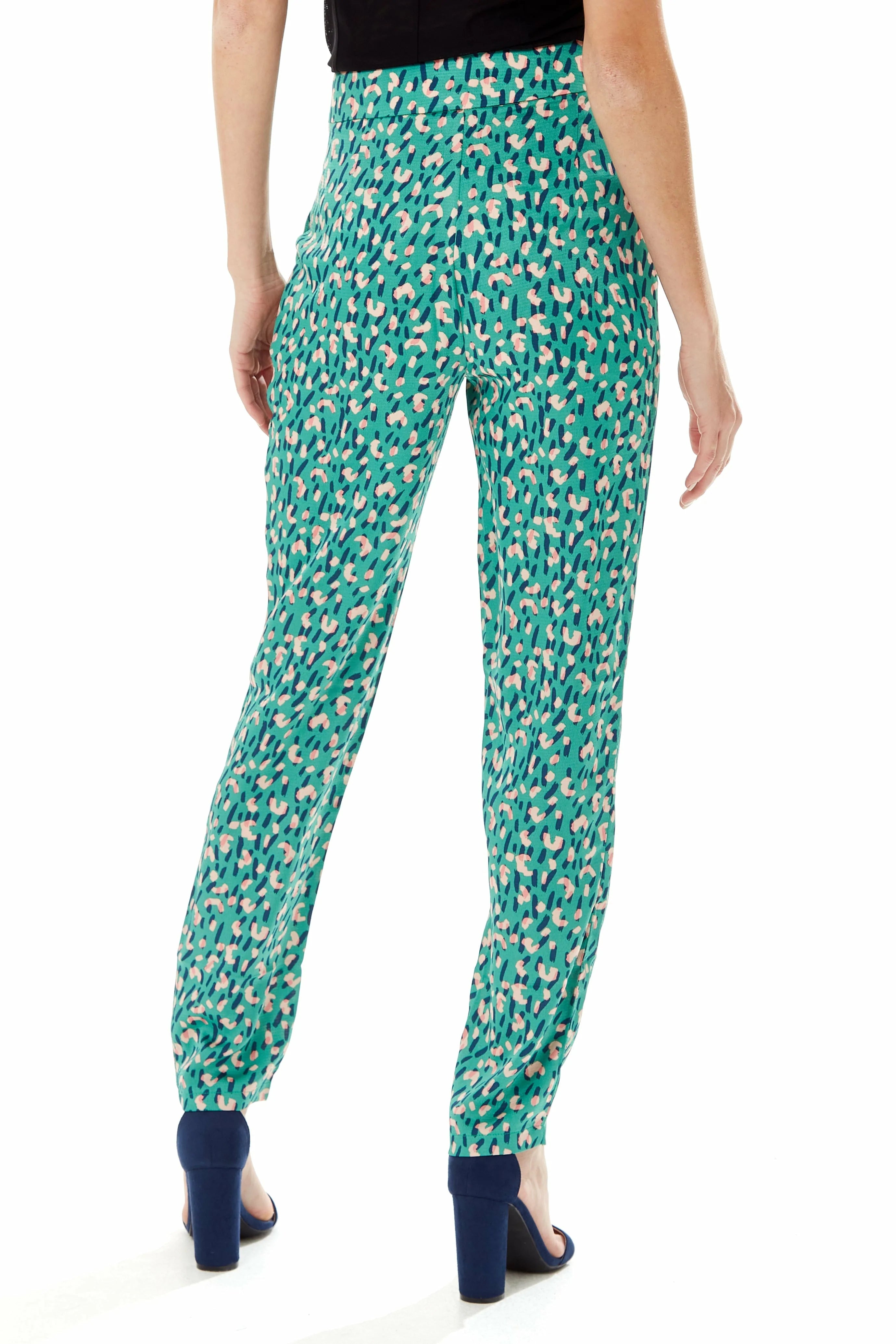 Liquorish Stroke Print Trousers