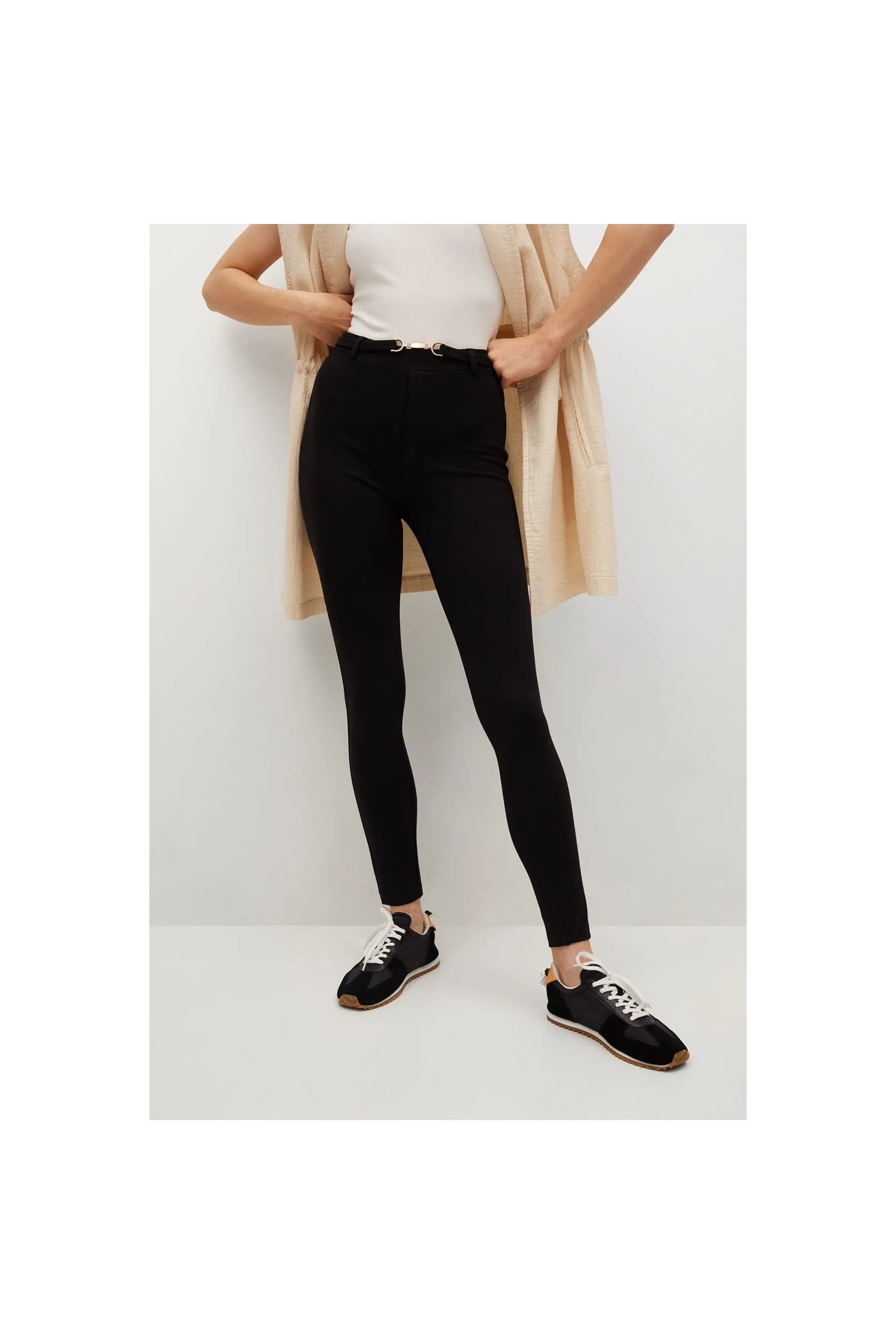 MANGO Belt Leggings Women Leggings|akgalleria.com