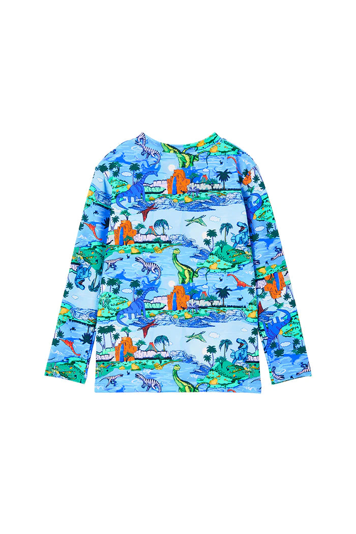 Milky Dinosaur Rash Vest