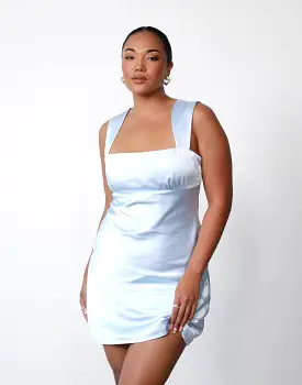 Mimosa Mini Dress (Ice Blue)