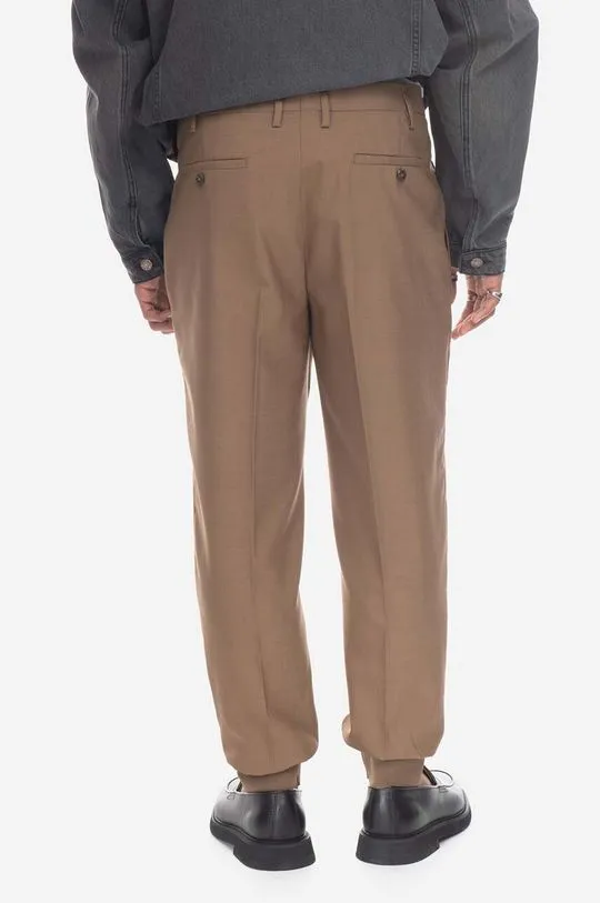 Neil Barett wool blend trousers brown color