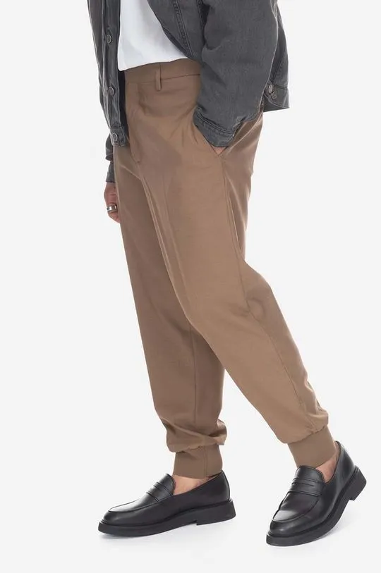 Neil Barett wool blend trousers brown color