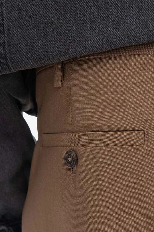 Neil Barett wool blend trousers brown color