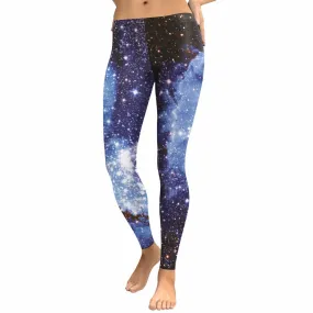 New Fitness Leggings Women Digital Starry Print Low Waist Jeggings Spandex Breathable Comfortable Workout Leggings